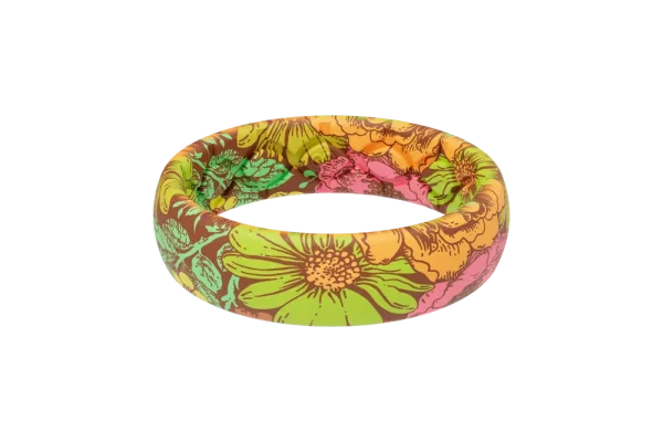 Retro Floral Thin Ring