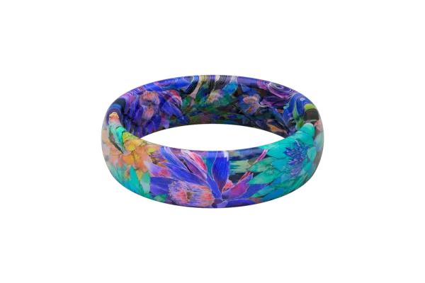 Twilight Blossom Thin Ring