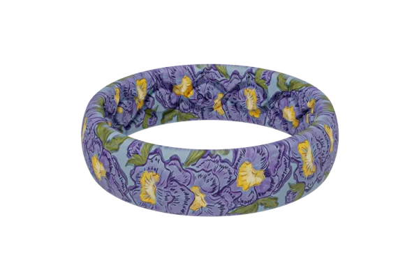 February Violets Thin Ring
