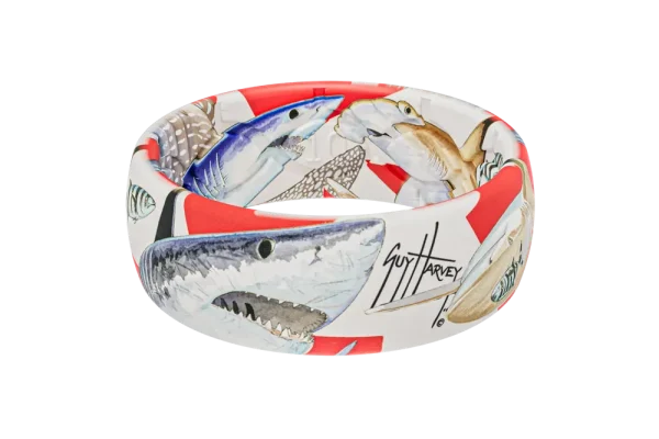 Guy Harvey Shark Collage Ring
