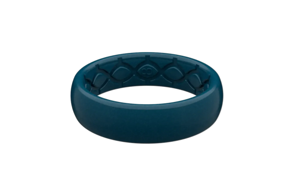 Satin Dark Ocean Thin Ring