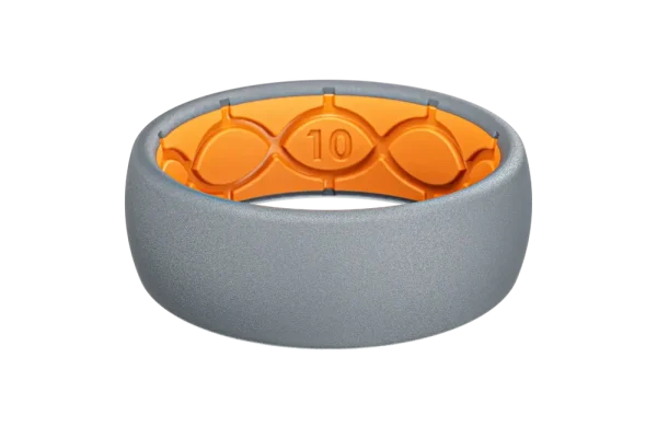 Solid Storm Grey & Orange Ring