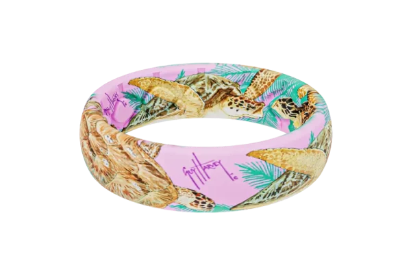 Guy Harvey Turtle Palms Thin Ring