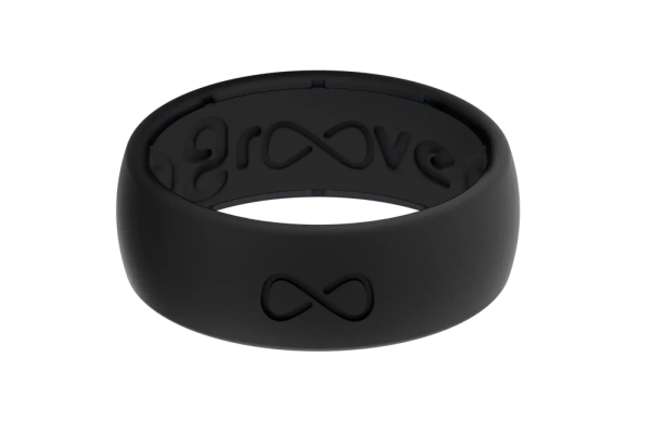 Solid Midnight Black Ring